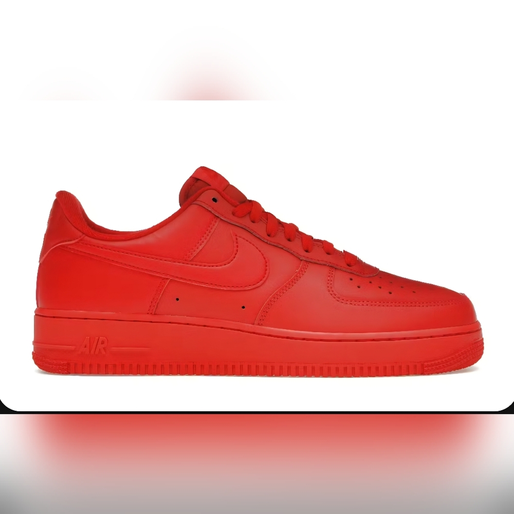 Nike Air Force 1 All-Red Leather Sneaker